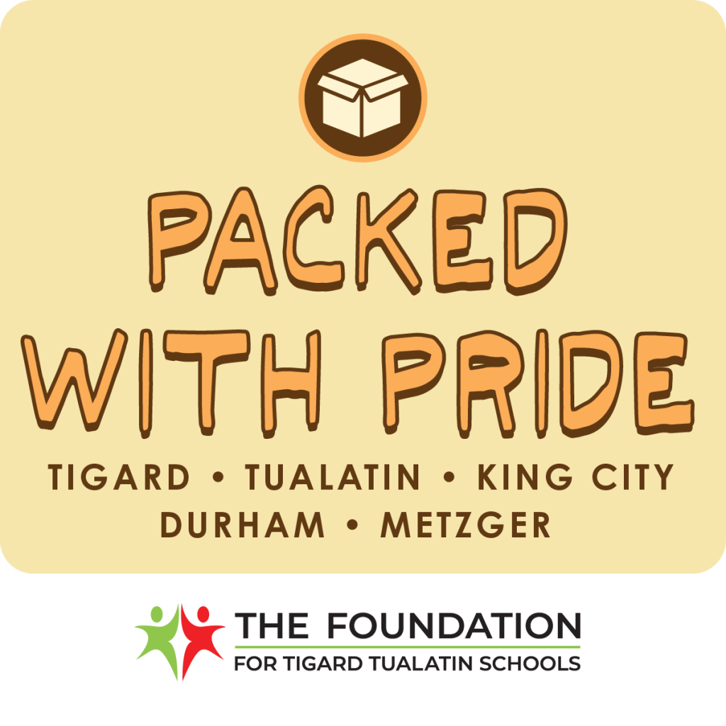 Packed with Pride and The Foundation for Tigard Tualatin Schools logo