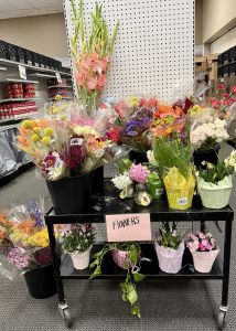 Fresh flower bouquets donated and available to Packed with Pride shoppers on a limited basis