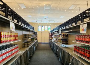 shelf stable shopping aisle